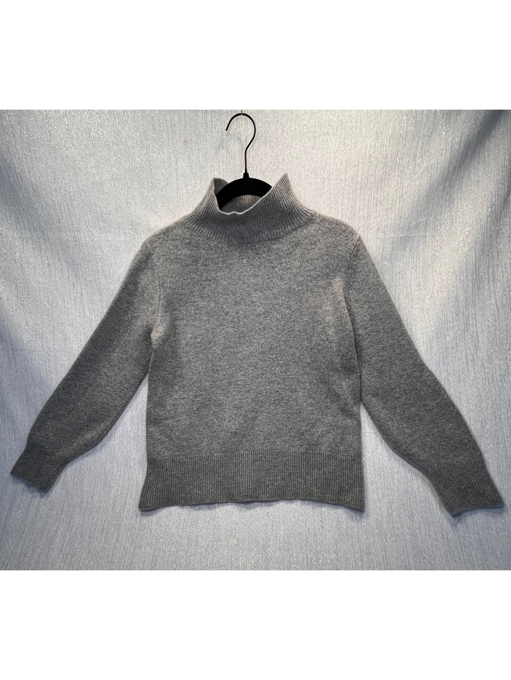 Y2K Gray Wool and Cashmere Blend Turtleneck Sweater